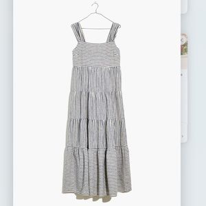 NWT Madewell Striped Tiered Maxi Dress